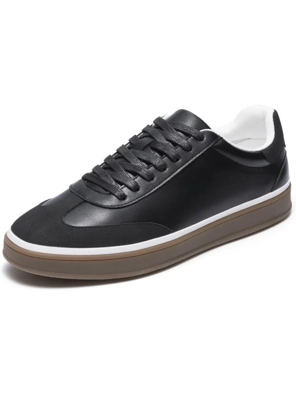 Men's Black Faux Suede Rubber Casual Comfortable Business Fashion Sneakers